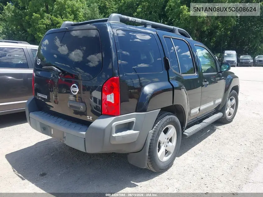 2005 Nissan Xterra Se VIN: 5N1AN08UX5C608624 Lot: 45397065