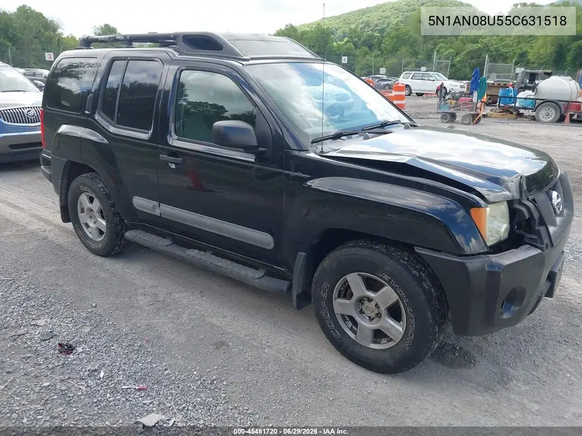 2005 Nissan Xterra S VIN: 5N1AN08U55C631518 Lot: 45481720