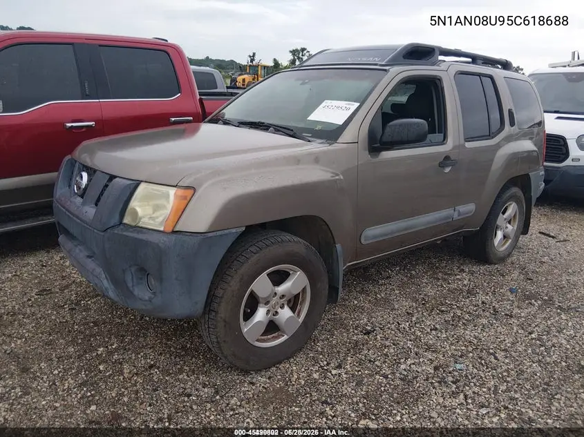 2005 Nissan Xterra Se VIN: 5N1AN08U95C618688 Lot: 45490802
