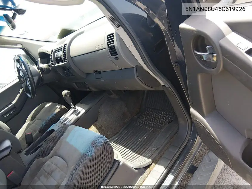 2005 Nissan Xterra Se VIN: 5N1AN08U45C619926 Lot: 45503276