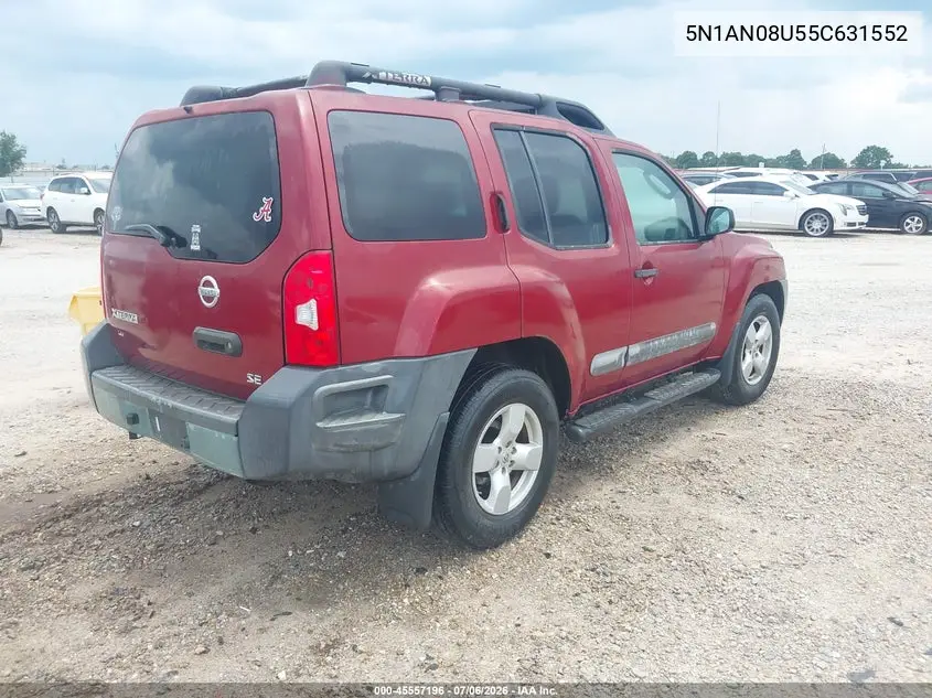 2005 Nissan Xterra Se VIN: 5N1AN08U55C631552 Lot: 45557196