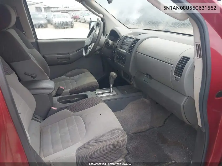 2005 Nissan Xterra Se VIN: 5N1AN08U55C631552 Lot: 45557196