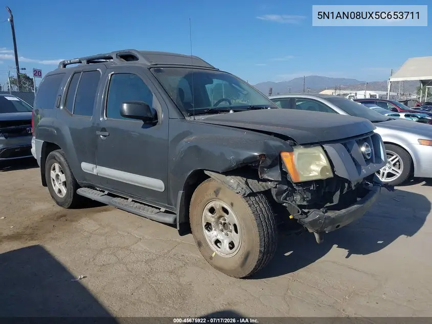 2005 Nissan Xterra S VIN: 5N1AN08UX5C653711 Lot: 45675922