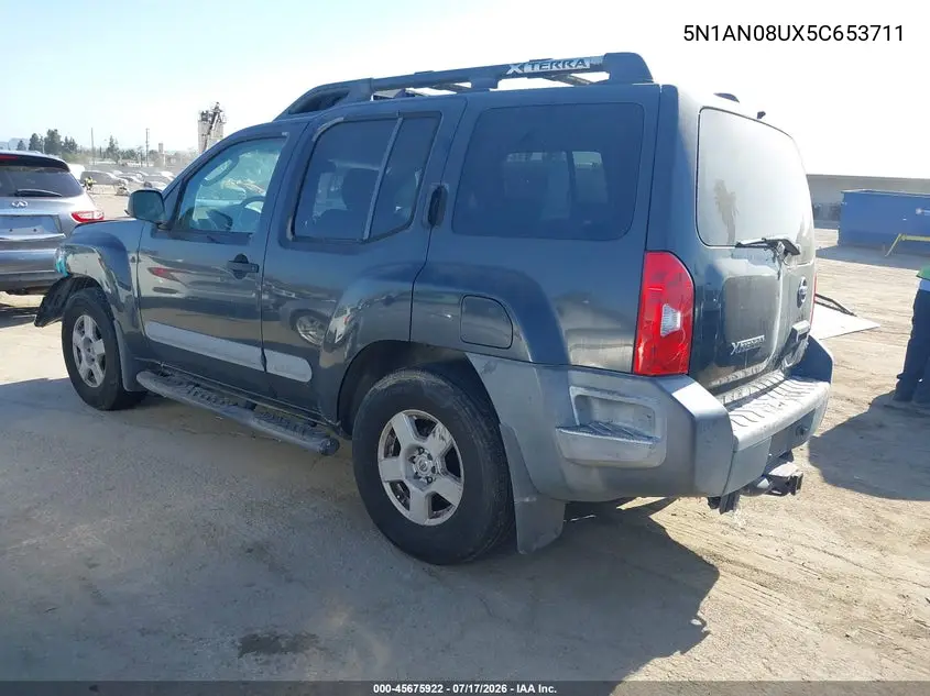 2005 Nissan Xterra S VIN: 5N1AN08UX5C653711 Lot: 45675922