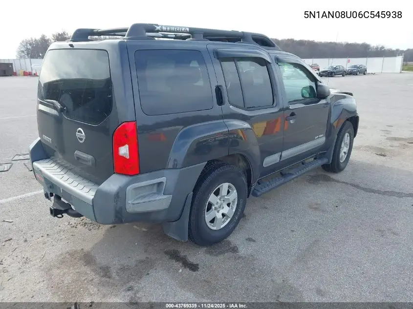 5N1AN08U06C545938 2006 Nissan Xterra Off Road