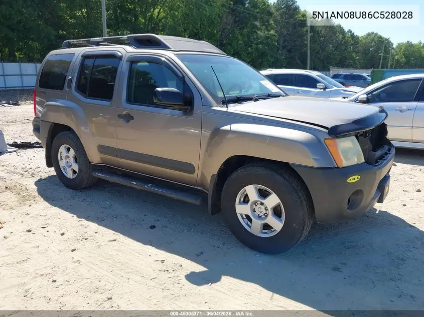 2006 Nissan Xterra S VIN: 5N1AN08U86C528028 Lot: 45305371