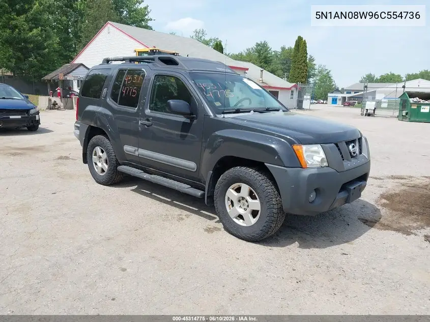 2006 Nissan Xterra S VIN: 5N1AN08W96C554736 Lot: 45314775