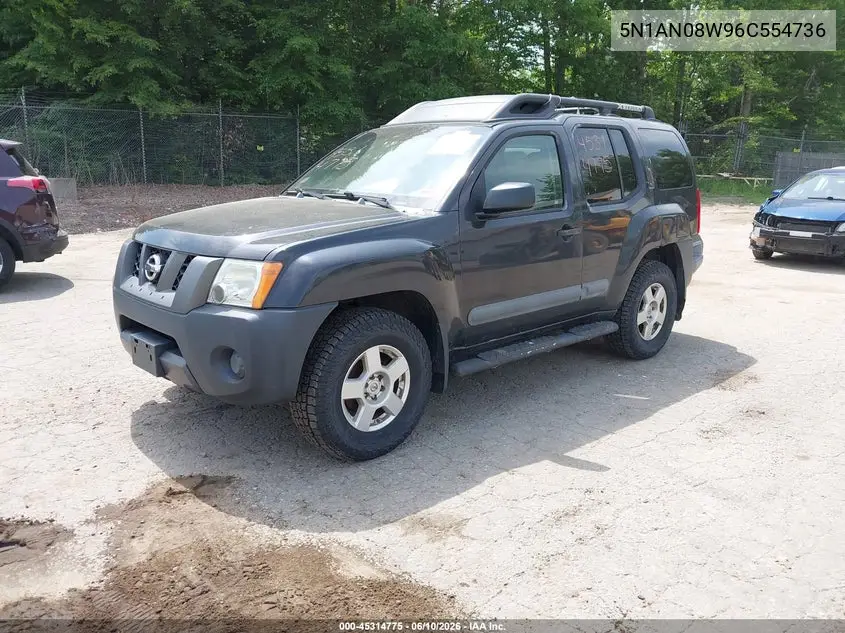 2006 Nissan Xterra S VIN: 5N1AN08W96C554736 Lot: 45314775
