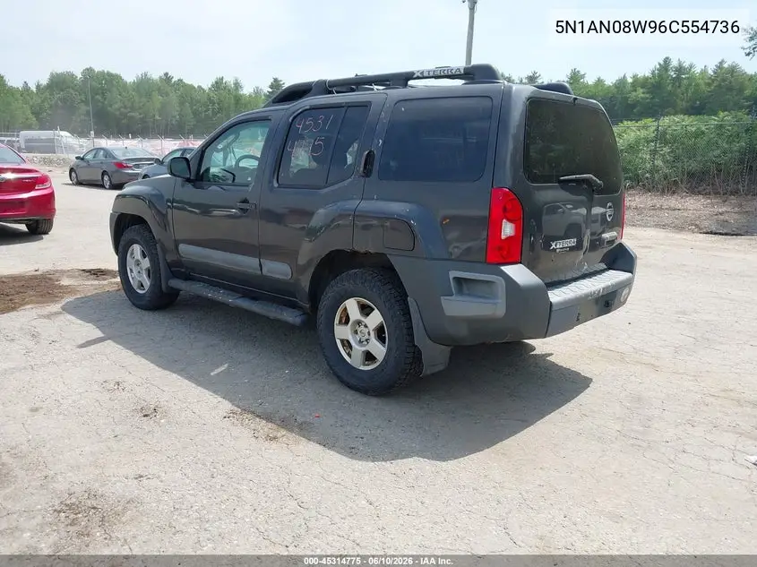 2006 Nissan Xterra S VIN: 5N1AN08W96C554736 Lot: 45314775