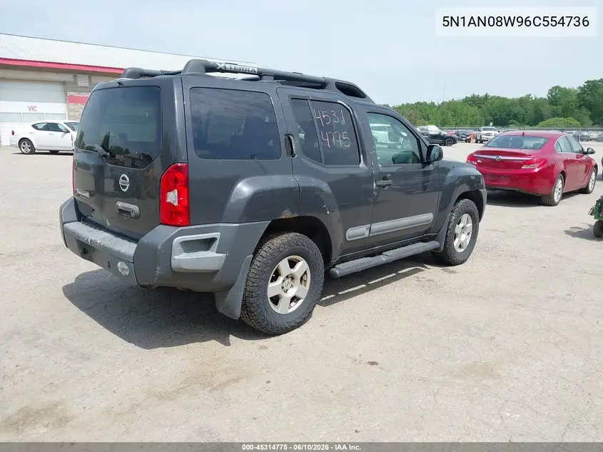 2006 Nissan Xterra S VIN: 5N1AN08W96C554736 Lot: 45314775
