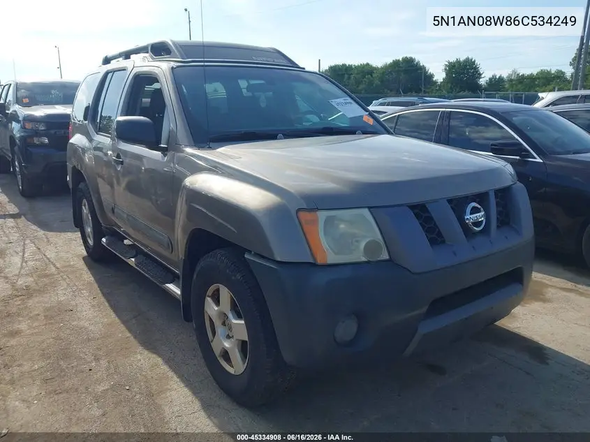 2006 Nissan Xterra S VIN: 5N1AN08W86C534249 Lot: 45334908