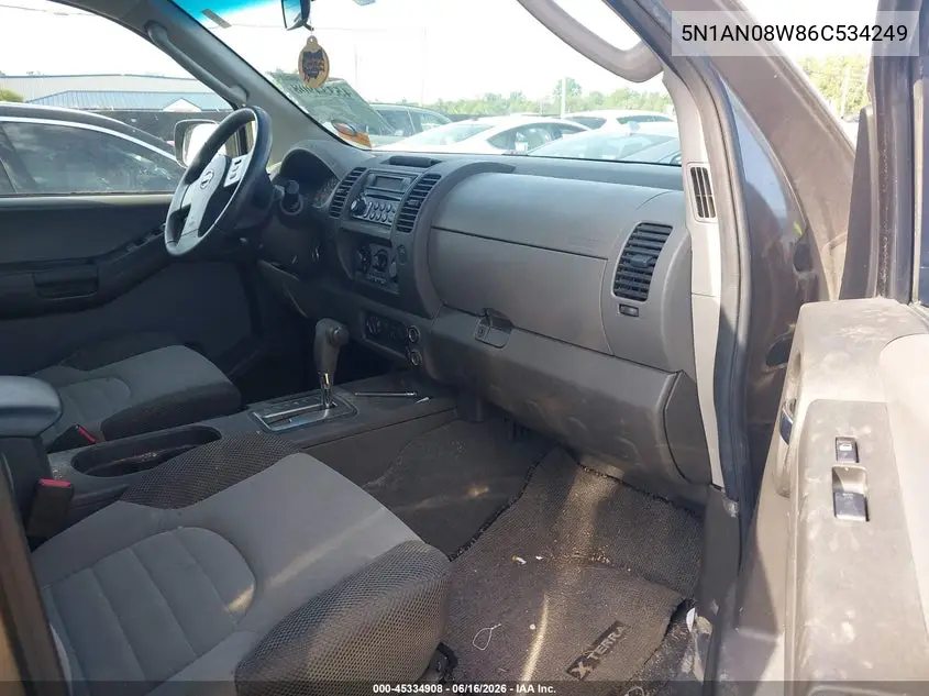 2006 Nissan Xterra S VIN: 5N1AN08W86C534249 Lot: 45334908