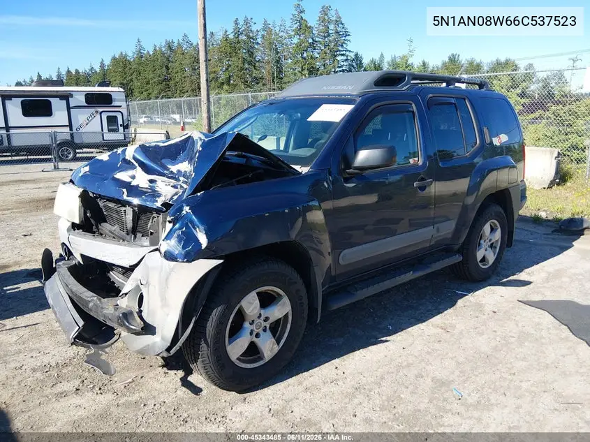 2006 Nissan Xterra Se VIN: 5N1AN08W66C537523 Lot: 45343485