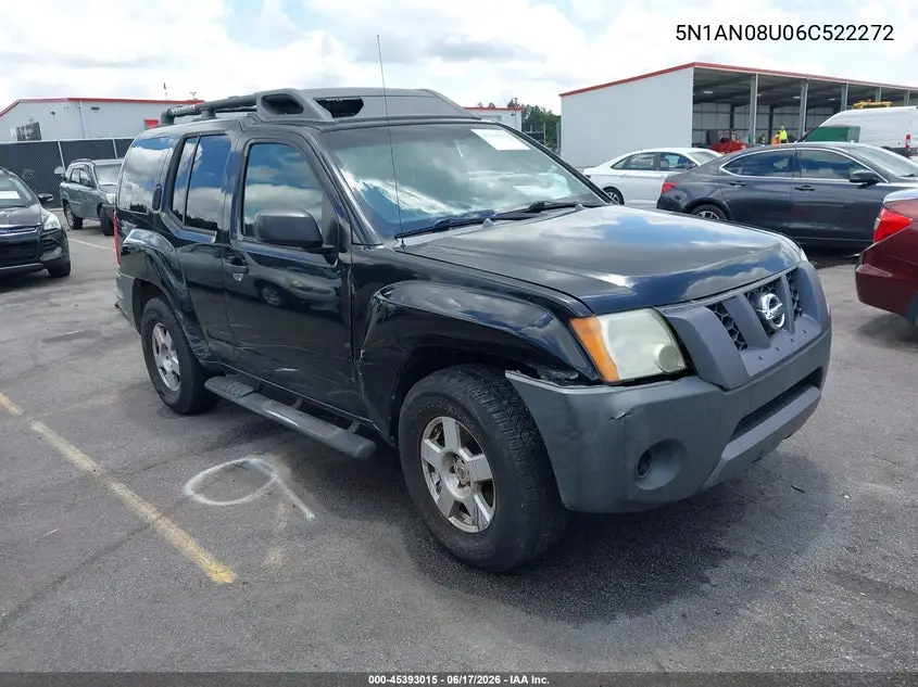 2006 Nissan Xterra S VIN: 5N1AN08U06C522272 Lot: 45393015