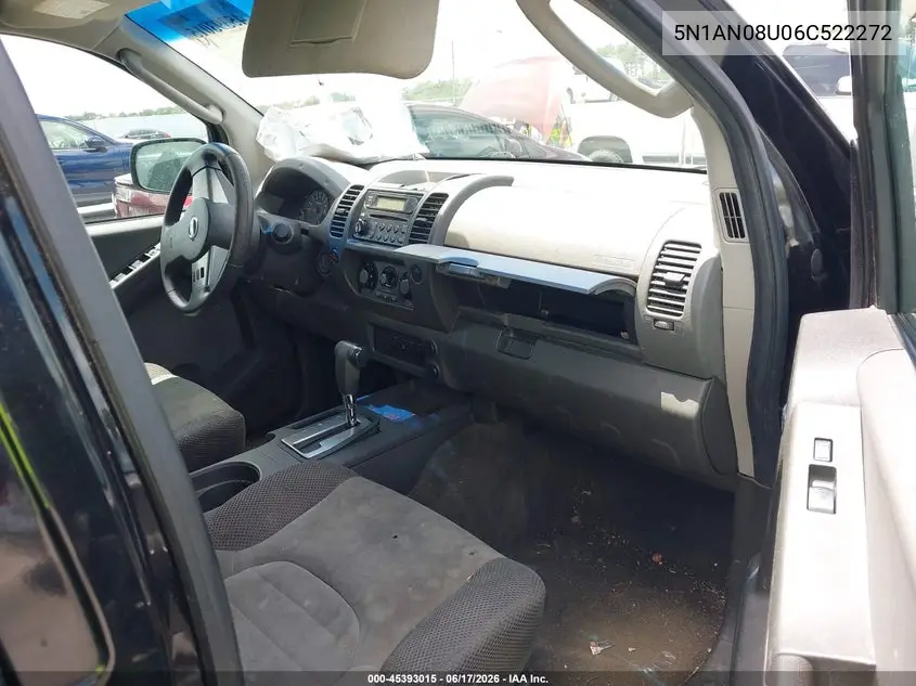 2006 Nissan Xterra S VIN: 5N1AN08U06C522272 Lot: 45393015