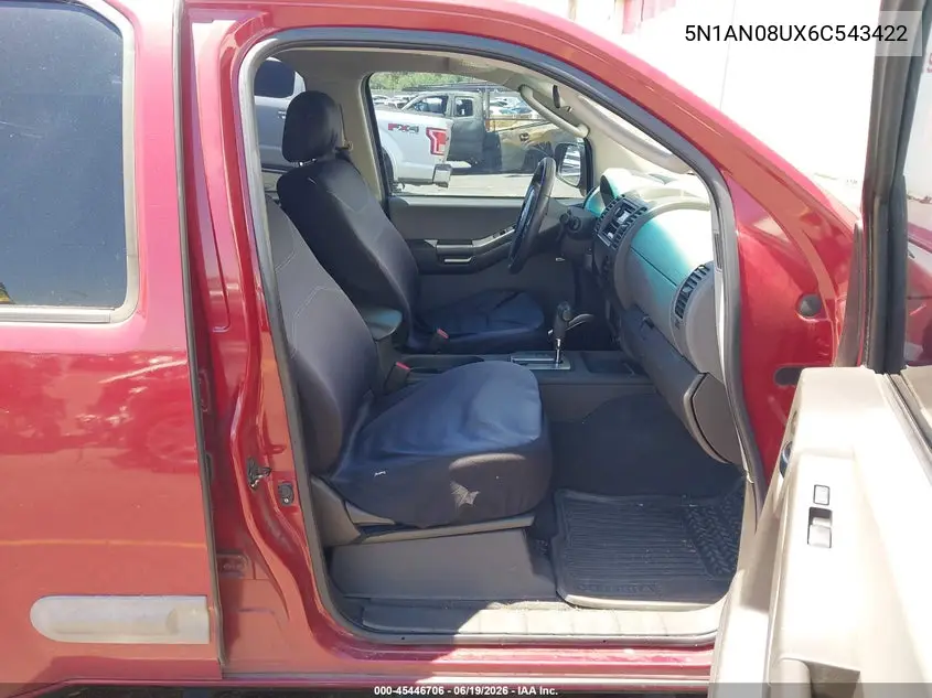2006 Nissan Xterra S VIN: 5N1AN08UX6C543422 Lot: 45446706