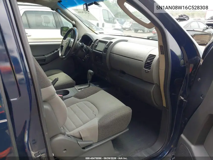 2006 Nissan Xterra Se VIN: 5N1AN08W16C528308 Lot: 45476596