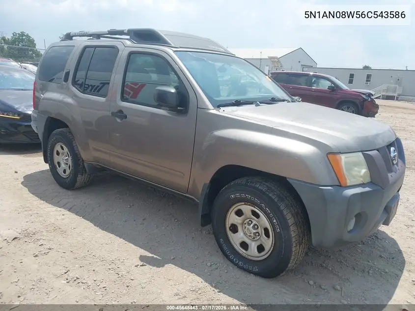 2006 Nissan Xterra X VIN: 5N1AN08W56C543586 Lot: 45648443