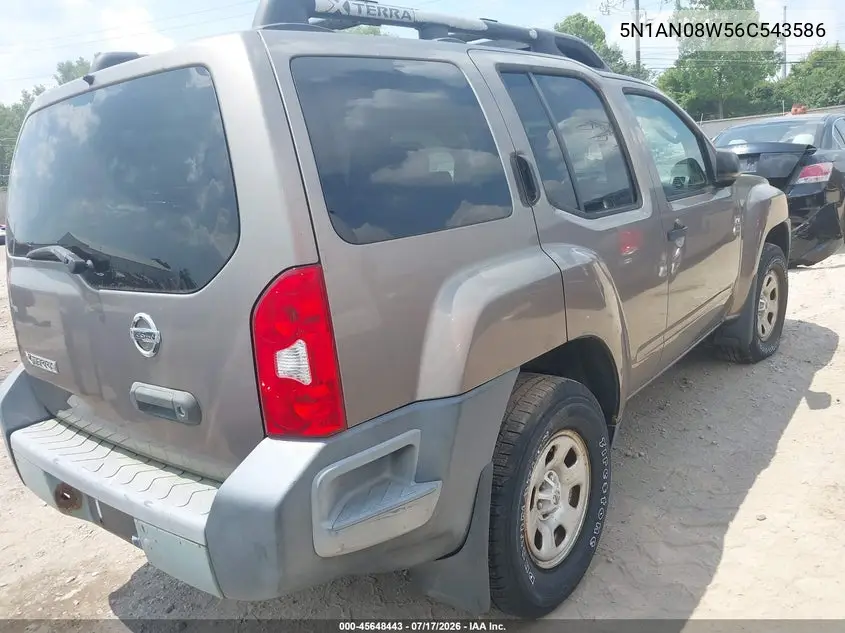 2006 Nissan Xterra X VIN: 5N1AN08W56C543586 Lot: 45648443