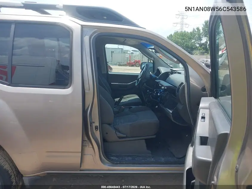 2006 Nissan Xterra X VIN: 5N1AN08W56C543586 Lot: 45648443