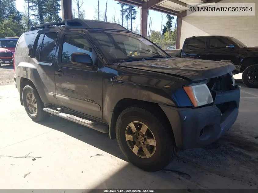 2007 Nissan Xterra Off Road VIN: 5N1AN08W07C507564 Lot: 45367312