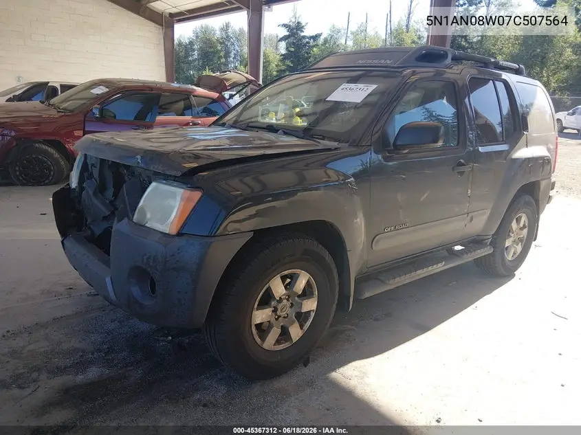 2007 Nissan Xterra Off Road VIN: 5N1AN08W07C507564 Lot: 45367312