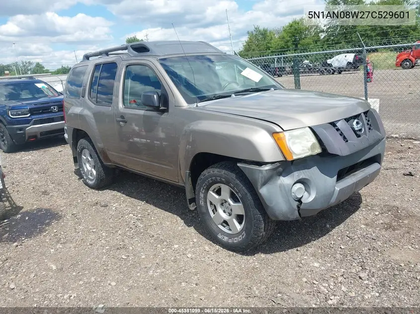 2007 Nissan Xterra S VIN: 5N1AN08W27C529601 Lot: 45381099