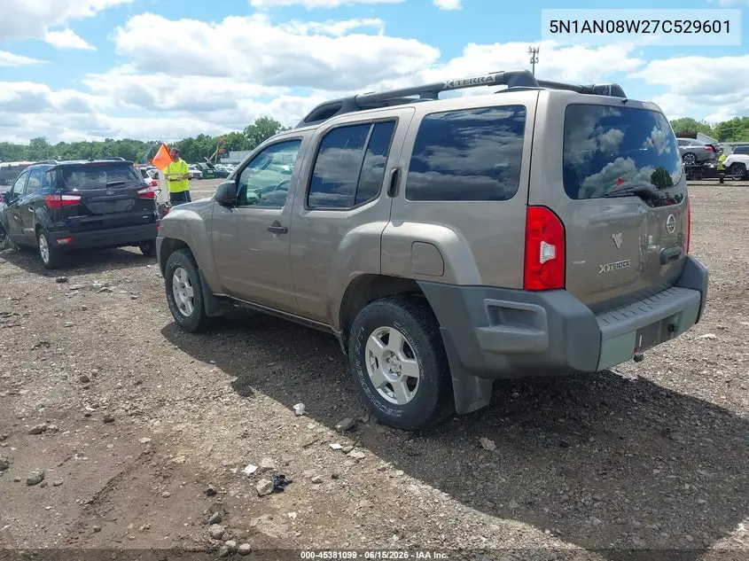 2007 Nissan Xterra S VIN: 5N1AN08W27C529601 Lot: 45381099