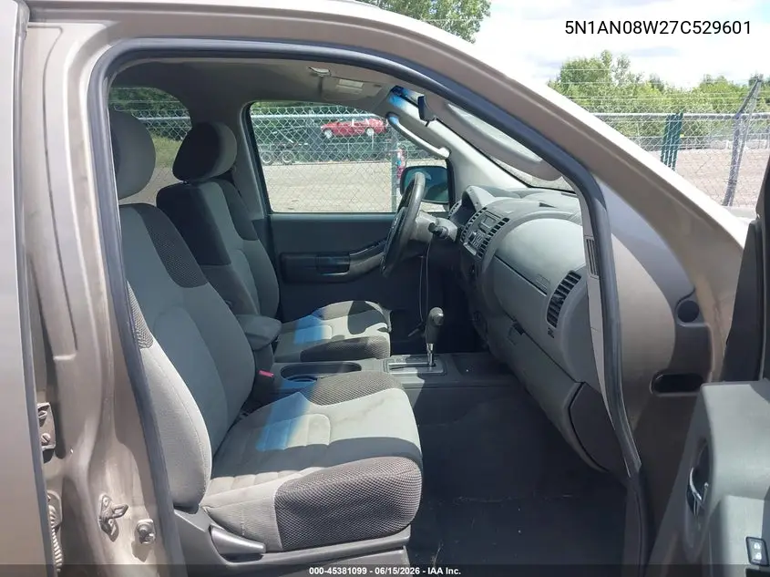 2007 Nissan Xterra S VIN: 5N1AN08W27C529601 Lot: 45381099