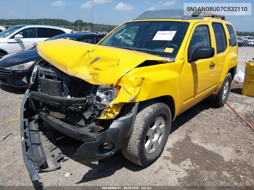 2007 Nissan Xterra S VIN: 5N1AN08U07C532110 Lot: 45465747