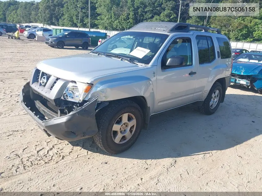 2007 Nissan Xterra S VIN: 5N1AN08U87C506158 Lot: 45539956