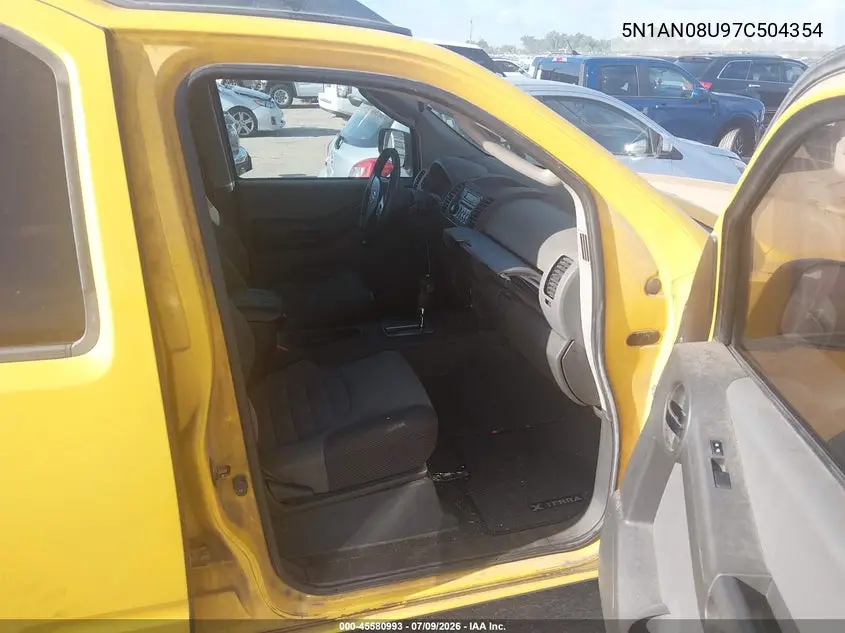 2007 Nissan Xterra S VIN: 5N1AN08U97C504354 Lot: 45580993