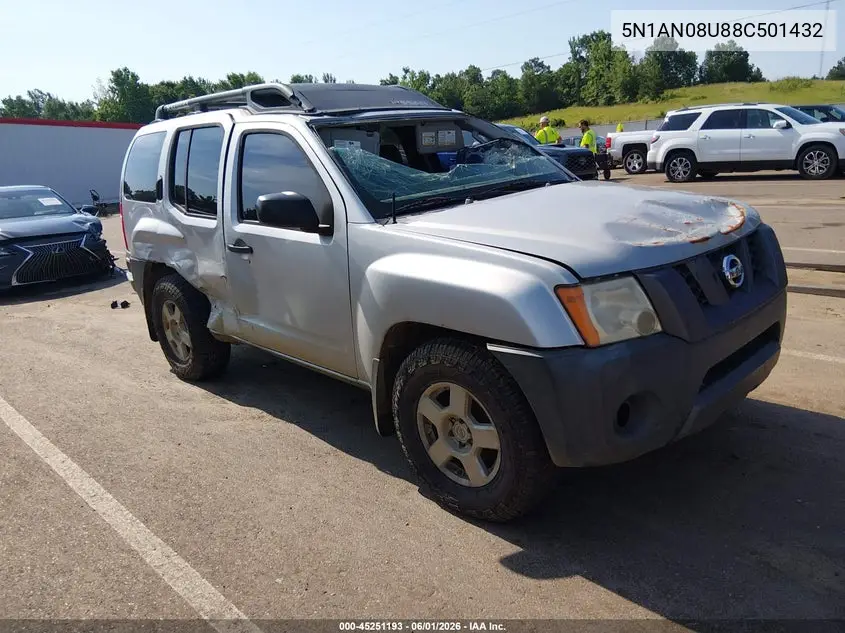 2008 Nissan Xterra S VIN: 5N1AN08U88C501432 Lot: 45251193