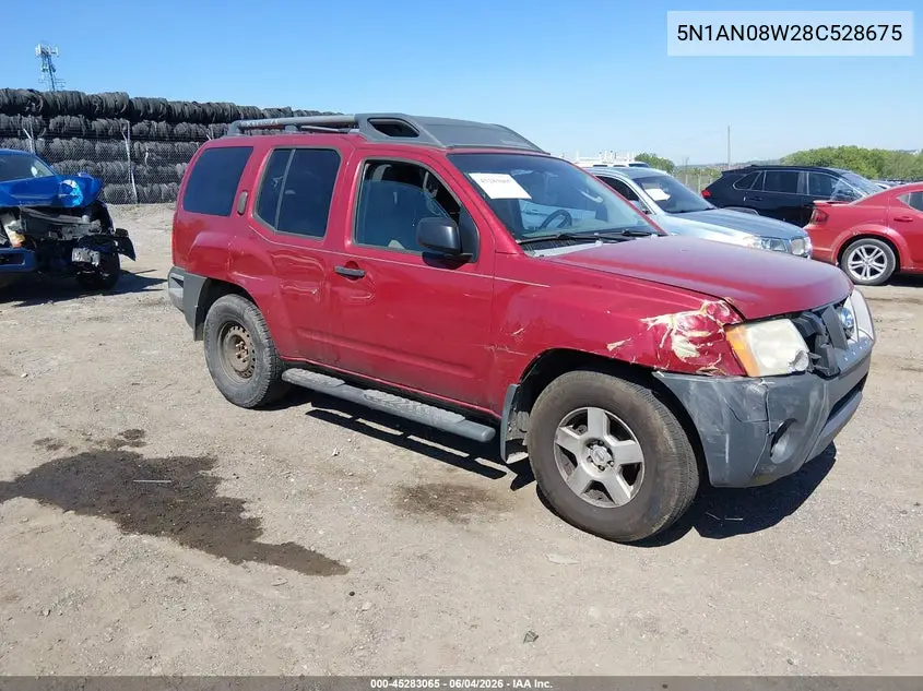 2008 Nissan Xterra S VIN: 5N1AN08W28C528675 Lot: 45283065