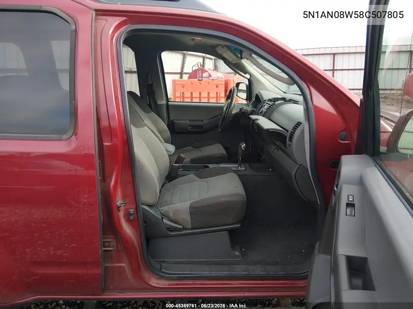 2008 Nissan Xterra S VIN: 5N1AN08W58C507805 Lot: 45369761