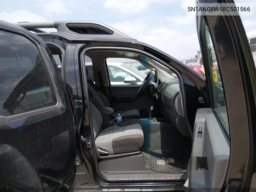 2008 Nissan Xterra S VIN: 5N1AN08W58C501566 Lot: 45509951
