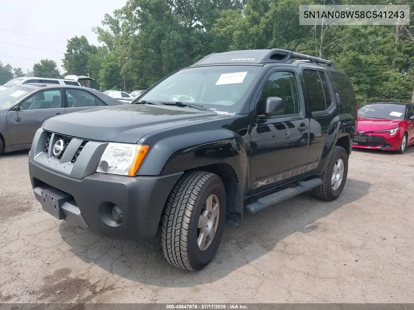 2008 Nissan Xterra S VIN: 5N1AN08W58C541243 Lot: 45647676