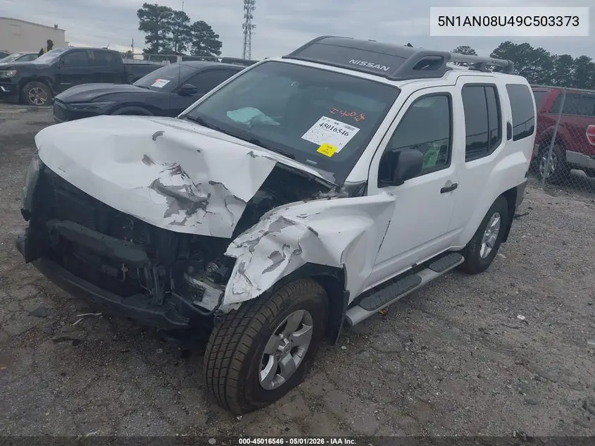 2009 Nissan Xterra S VIN: 5N1AN08U49C503373 Lot: 45016546