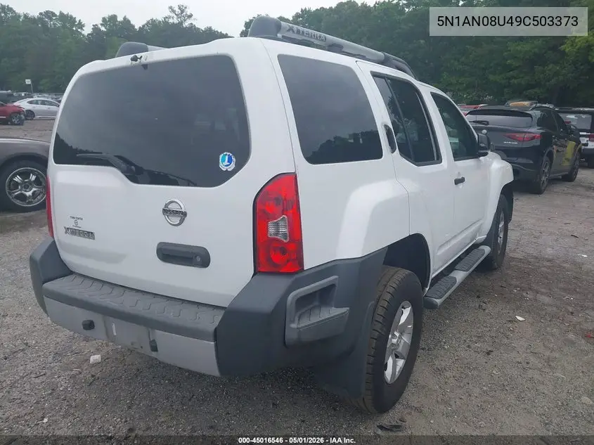 2009 Nissan Xterra S VIN: 5N1AN08U49C503373 Lot: 45016546