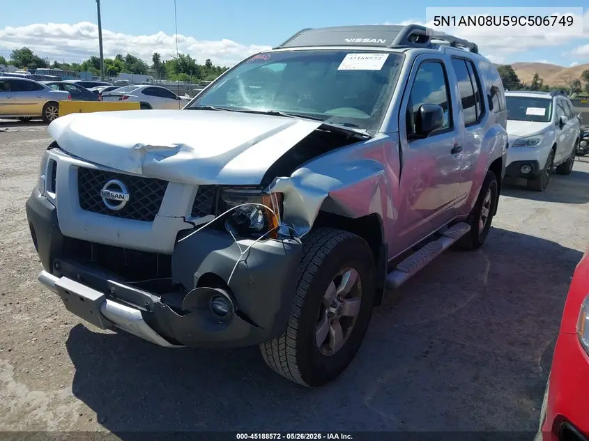 2009 Nissan Xterra S VIN: 5N1AN08U59C506749 Lot: 45188572