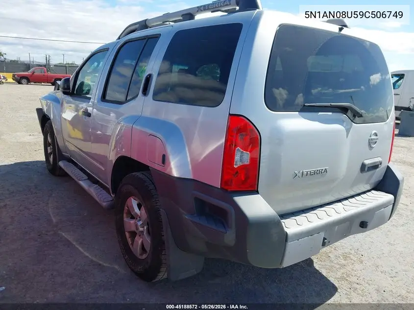2009 Nissan Xterra S VIN: 5N1AN08U59C506749 Lot: 45188572