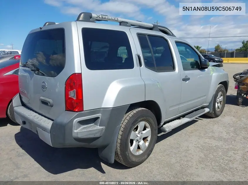 2009 Nissan Xterra S VIN: 5N1AN08U59C506749 Lot: 45188572