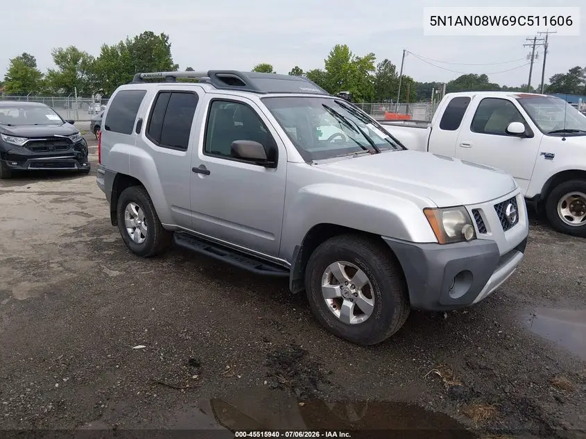 2009 Nissan Xterra S VIN: 5N1AN08W69C511606 Lot: 45515940