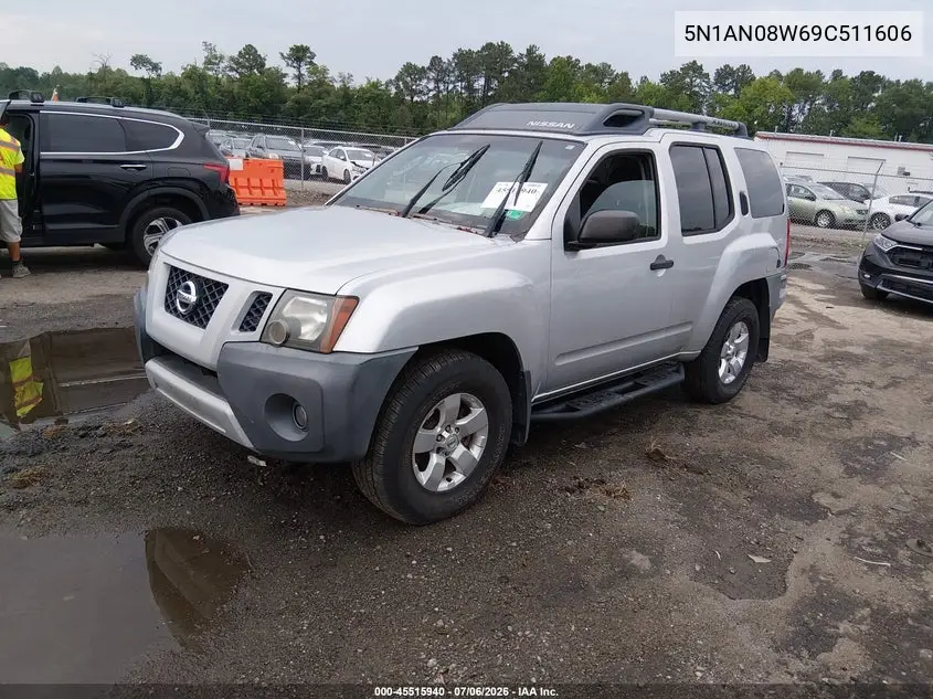 2009 Nissan Xterra S VIN: 5N1AN08W69C511606 Lot: 45515940