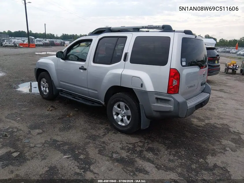 2009 Nissan Xterra S VIN: 5N1AN08W69C511606 Lot: 45515940