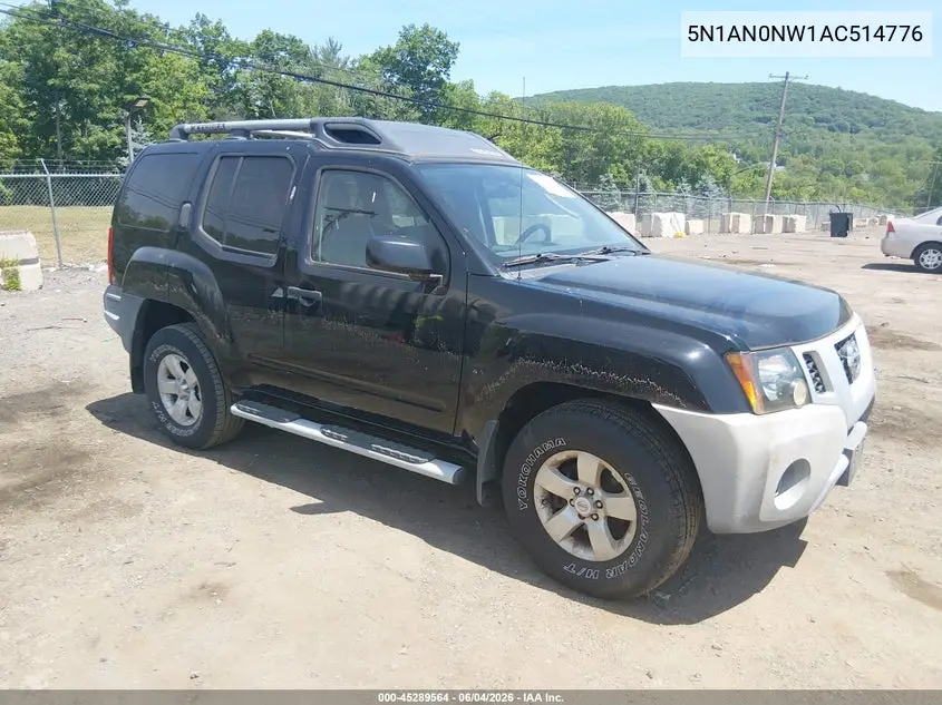 2010 Nissan Xterra S VIN: 5N1AN0NW1AC514776 Lot: 45289564