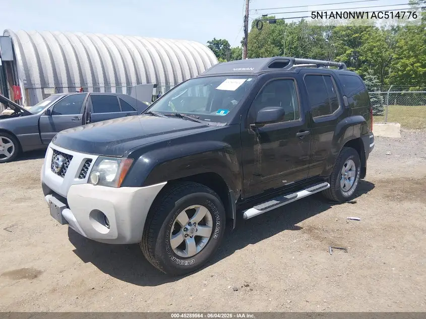 2010 Nissan Xterra S VIN: 5N1AN0NW1AC514776 Lot: 45289564