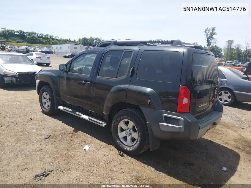 2010 Nissan Xterra S VIN: 5N1AN0NW1AC514776 Lot: 45289564