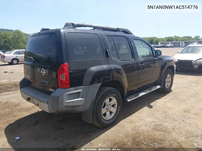 2010 Nissan Xterra S VIN: 5N1AN0NW1AC514776 Lot: 45289564