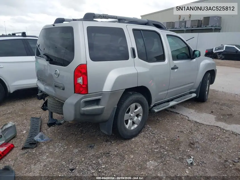 2010 Nissan Xterra S VIN: 5N1AN0NU3AC525812 Lot: 45400284